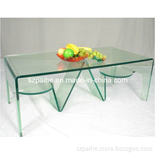 Acrylic Waved Coffee Table